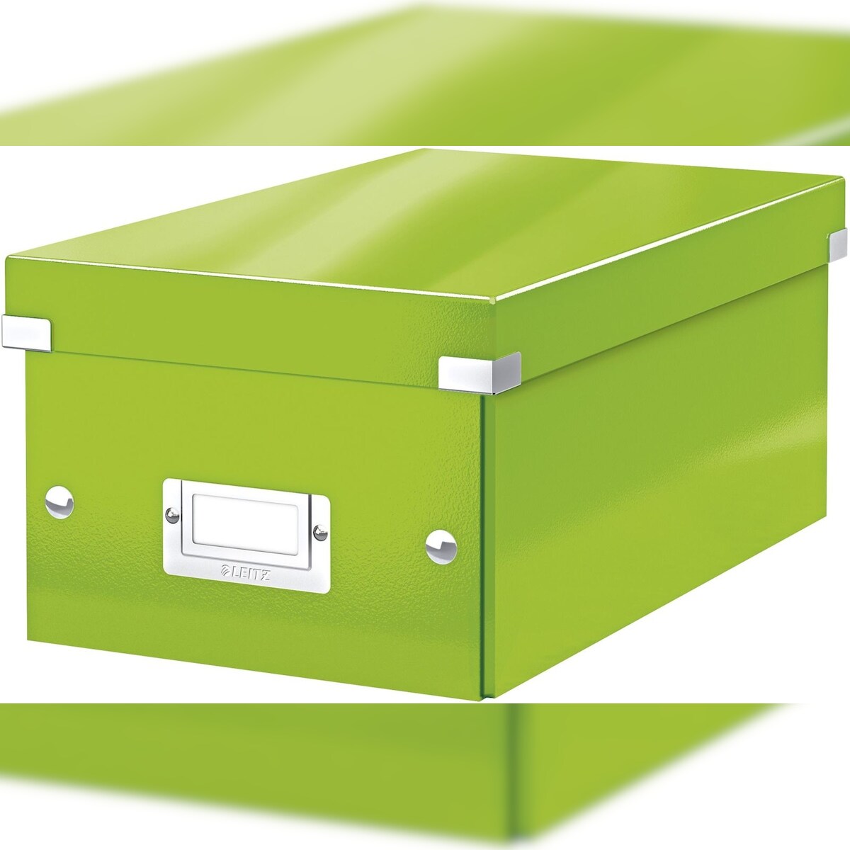 LEITZ Ablagebox Click & Store Wow DVD Graukarton grün Packung mit 6 Stück Image