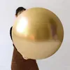18/36 Zoll Metallic Gold Luftballons Riesige große Metall Silber Champagner Rose Chrom Gold