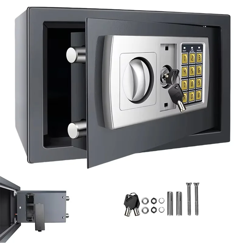 BRlEFNESs Dual Key Digital ock Heavy Duty Steel Anti-Diebstahl-Safe für Corporate-Schmuck, Kamera, Aktenaufbewahrung und Bargeld Image