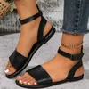 Plus Größe 36-43 Neue Hohe Qualität Leder Sandalen Frauen Schuhe Damen Einfarbig Flache Sommer