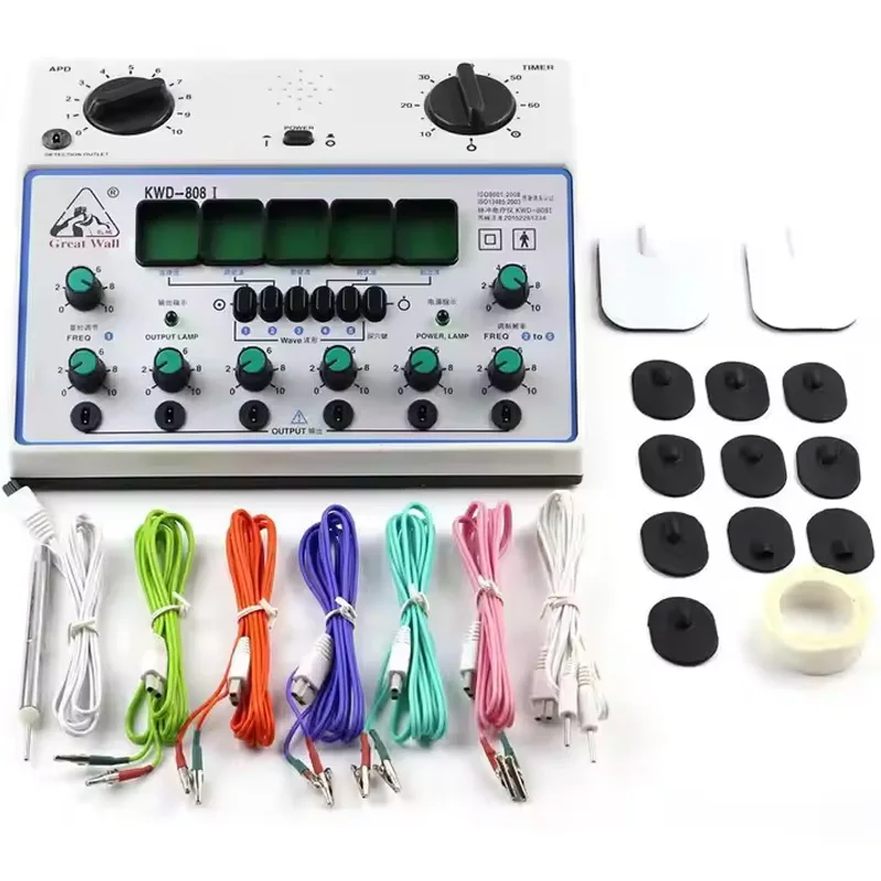 TENS-Einheit EMS-Muskelstimulator KWD808-I Nerven- und Muskel-Elektroakupunktur-Therapie 6 Wellenformen EMS-Massagegerät mit 6 Ausgängen Image