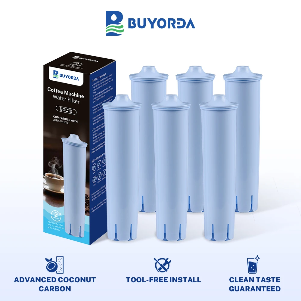 Buyorda Kaffeemaschine Wasserfilter Ersatz kompatibel mit Jura Blue 67007 71311 71312 Jura Espresso Impressa F8 F7 6er-Pack Image