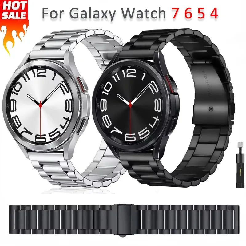20 mm 22 mm Metallarmband für Samsung Galaxy Watch 7 6 5 4 Classic 47 mm/46 mm/43 mm/44/40 mm 5 Pro Armband Band Huawei Watch 5 GT5-4-3 Image