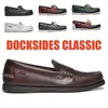 SEBAGO Herren Damen Homme Authentic Docksides Schuhe – Premium-Moc-Toe-Schnür-Bootsschuhe aus echtem