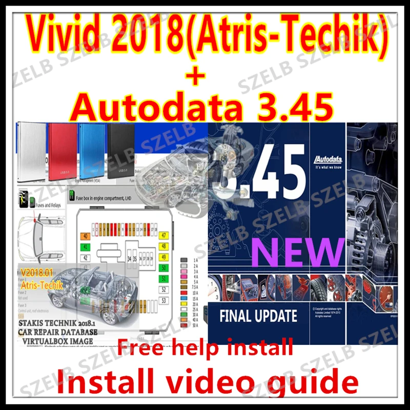 2024 heiß! Europa Kfz-Reparatur Vivid 2018 Workshop DATA 2018 Atris-Technik-Software + Autodata 3.45 Europa Kfz-Reparatur Image