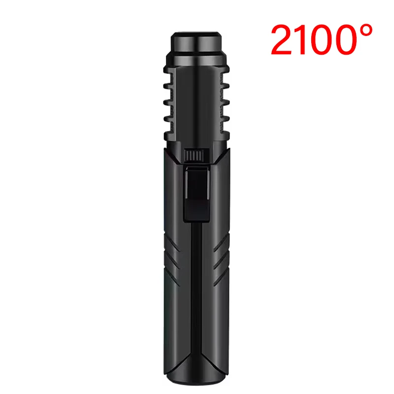 Spritzpistole mit großer Flamme aus Metall, Blue Flame 2100 ° c Schweißpistole Butan Gas Fackel Feuerzeug Outdoor Camping BBQ Küche Zündwerkzeug Neu Image