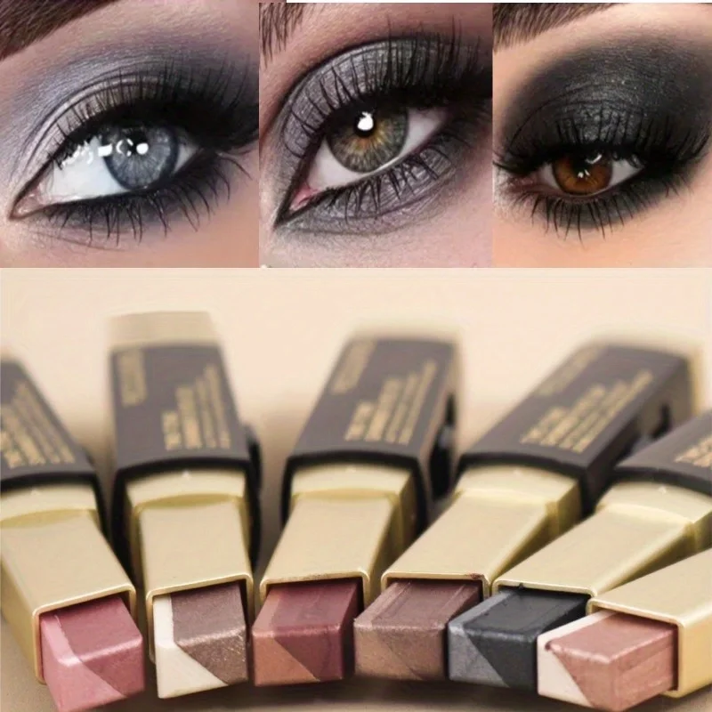 Doppel Farbe Glitter Lidschatten Stick Matte Lidschatten Make-Up Wasserdicht Schimmer Kosmetik Schönheit Make-Up-Tools