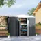 8 x 4 ft Metal Garden Shed, Garden Storage Shed with Window, 4 Vents and Lockable Door, Waterproof
