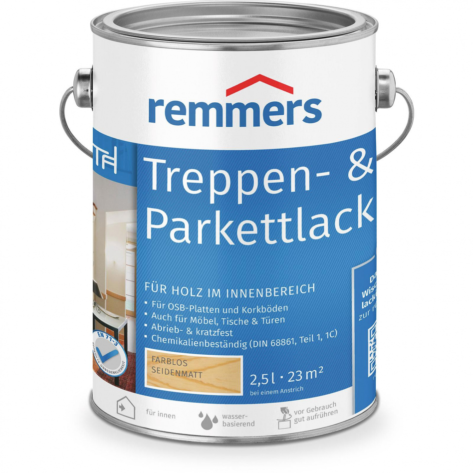 Remmers Treppen- & Parkettlack seidenmatt farblos, 2,5 l Image