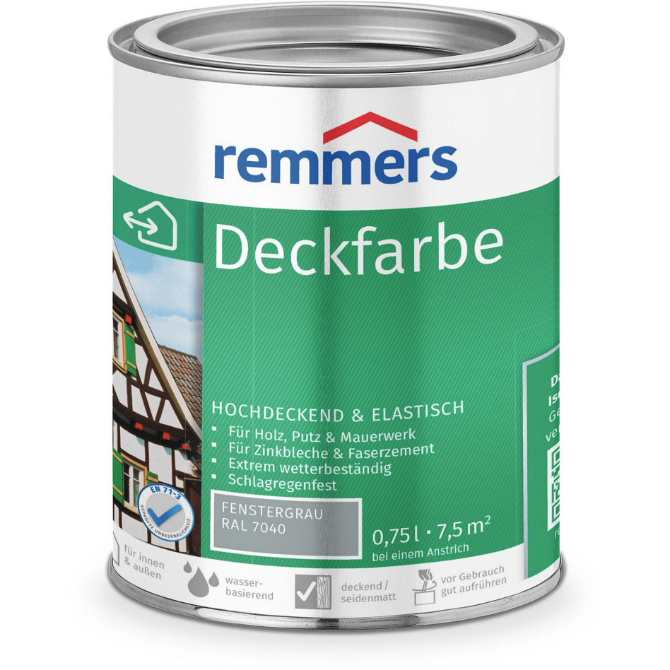 Remmers Deckfarbe fenstergrau RAL 7040, 0,75 l Image