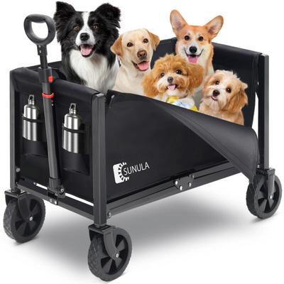 Bollerwagen Faltbar Gartenwagen Handwagen für Einkaufen, Camping - Sunula Image