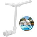 Sjqka - Fontana a doppio getto, fontana con irrigatore regolabile, compatibile con accessori con