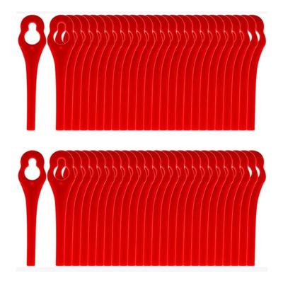 Promotion 100 Stück Ersatz-Kunststoffklingen für Rasentrimmer, Rasenmähermesser, kabellose Image