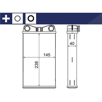 Mahle Wärmetauscher, Innenraumheizung [Hersteller-Nr. AH7000S] für Audi, Seat Image