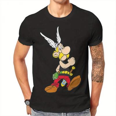 TEMU Asterixs And Obelixs T Shirt Homme Men's Tshirt Cotton Men Tops Image
