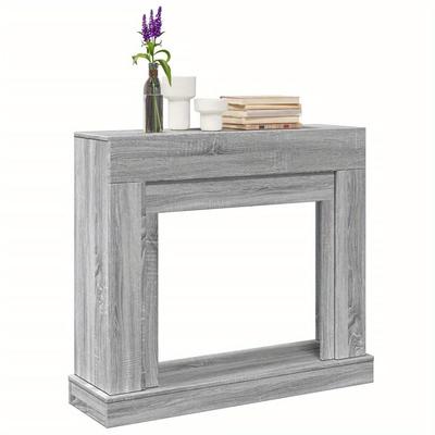 TEMU Gray Fireplace Surround 100x30x87.5 Cm Wood-based Material Image