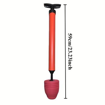 TEMU Heavy Duty Air Pressure Drain Plunger With Ergonomic Handle - Tool For Fast Clog Removal, Ideal For Sink, Toilet, Shower, And Bathtub - No Battery Needed, Septic Saf Image