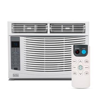 BLACK+DECKER 6000 BTU Window Air Conditioner with Remote Control, Cools Up to 250 Square Feet, White