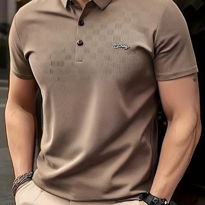 TEMU Josfond New Summer Men's Short Sleeve T-shirt High- Fiber Fabric Simple Casual Business Shirt Image