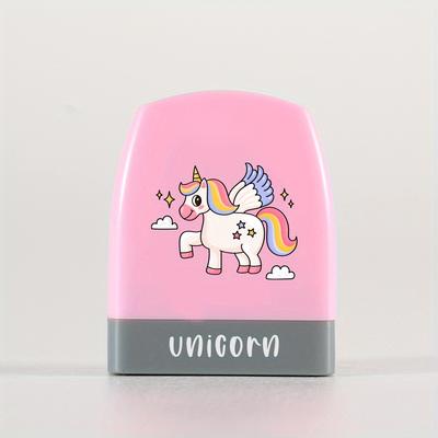 TEMU 1pc Custom Name Seal With Cartoon Design, Waterproof & Fast-drying Ink, Comic Costume Seals, Ideal Back-to-school Gift, Personalized Name Stamps Image