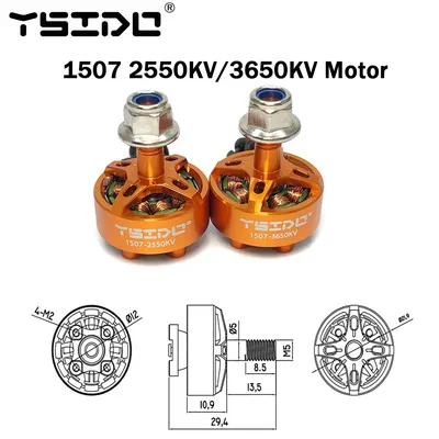 4Pcs /1PCS YSIDO 1507 2550KV 3650KV 3-6S Brushless Motor for Cineboy 146mm/Cloud-149 149mm Frame