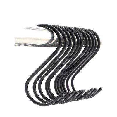 10PCS Stainless Steel S-Shaped Hooks, Multifunctional Kitchen and Bathroom Hooks, Portable Crossbar Hangers for Clothing, Bags, Wardrobe Storage