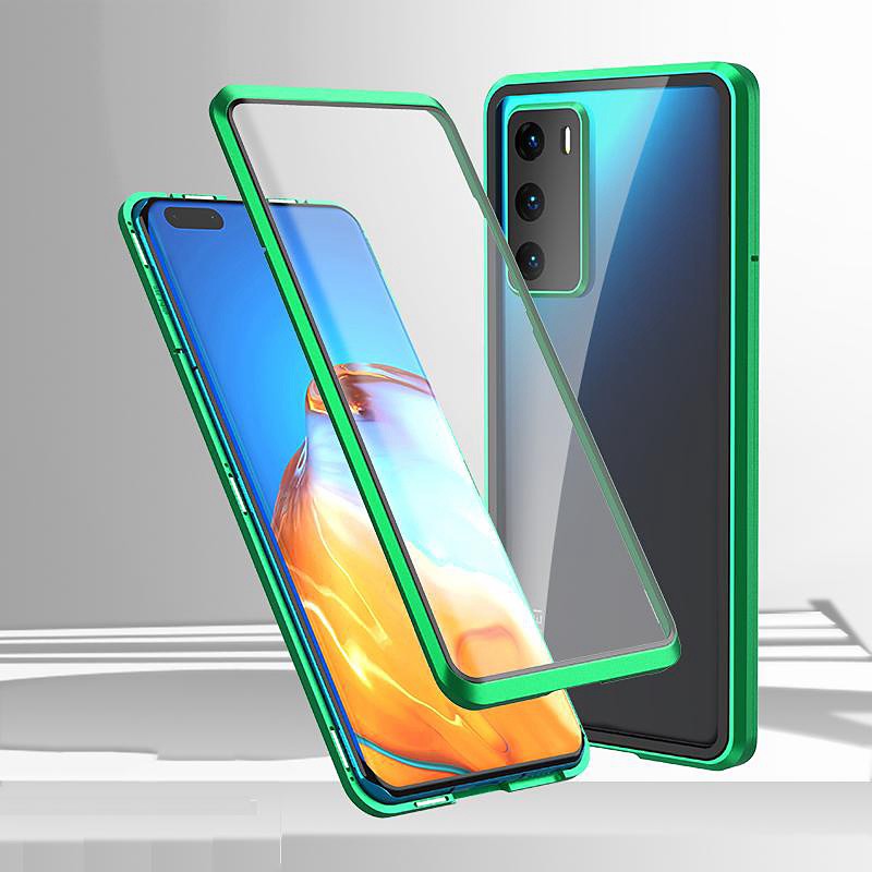 Phone Case For Samsung Galaxy S26 Ultra Plus S25 S23 S22 S21 Ultra Plus S20 Full Body Case Magnetic Adsorption Full Body Protective Double Sided Camera Lens Protector Transparent Tempered Glass Metal