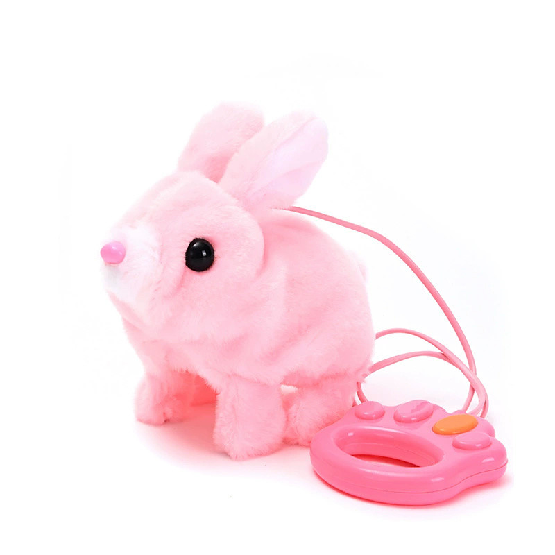 My Realistic Bunny Toy Interactive Electronic Pet Toys Bunnies can WalksEaster Plush Stuffed Bunny Toy Educational Toys for Kids Christmas Gift