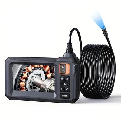 HD Borescope 4.3 Inch IPS Screen Inspection Camera Illuminated Waterproof Borescope Camera 16.5ft Semi-rigid Gooseneck Camera For Car Home Plumbing