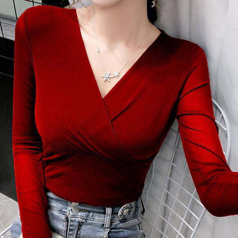 Women's Daily Top Latin Dance Ballroom Dance Top Ruching Pure Color Splicing Women's Performance Training Long Sleeve Polyester
