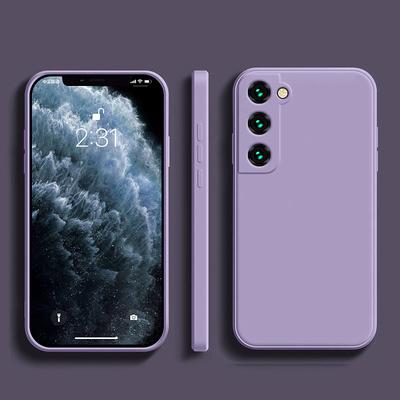 Phone Case For Samsung Galaxy S25 S24 S23 S22 S21 FE S21 Ultra Plus A13 S20 A12 A32 Liquid Silicone Case Slim Anti-Scratch Soft Edges Solid Colored Silica Gel
