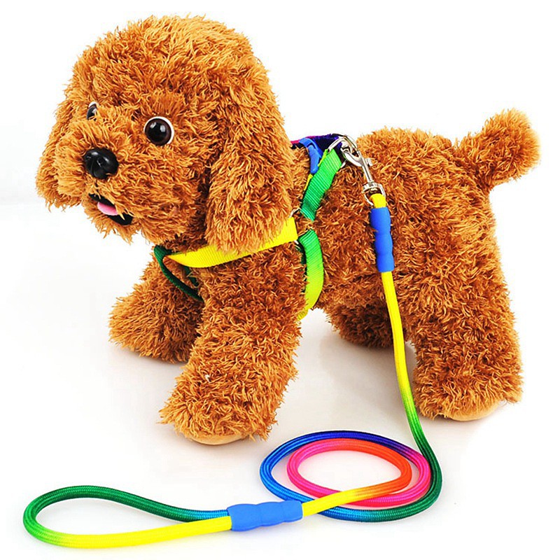 Pet Supplies Dog Traction Rope Pet Colorful Chest Strap Chest Back Dog Chain Dog Rope