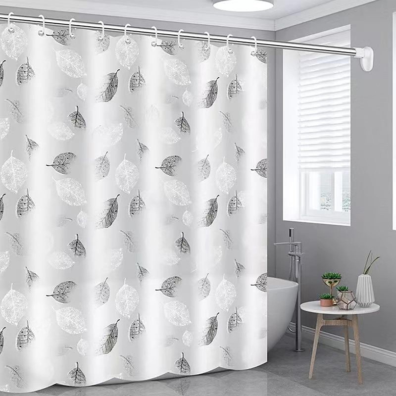 Shower Curtain 180cm 70,Watercolor Shower Curtain Set, Polyester Waterproof Shower Curtain, Non-slip Floor Mat, Toilet Seat, Bathroom Mat12 Plastic Hooks, for Bathroom Bathtub Decoration