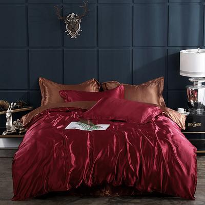 Stain Silk Duvet Cover Bedding Sets Comforter Cover with 1 Duvet Cover or Coverlet,1Sheet,2 Pillowcases for Double/Queen/King(1 Pillowcase for Twin/Single)