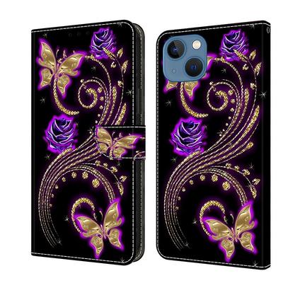 Phone Case For iPhone 16 15 14 Pro Max Plus 13 12 11 Pro Max Mini Wallet Case Flip Cover with Stand Holder Magnetic Card Slot Butterfly Flower Flower Floral TPU PU Leather
