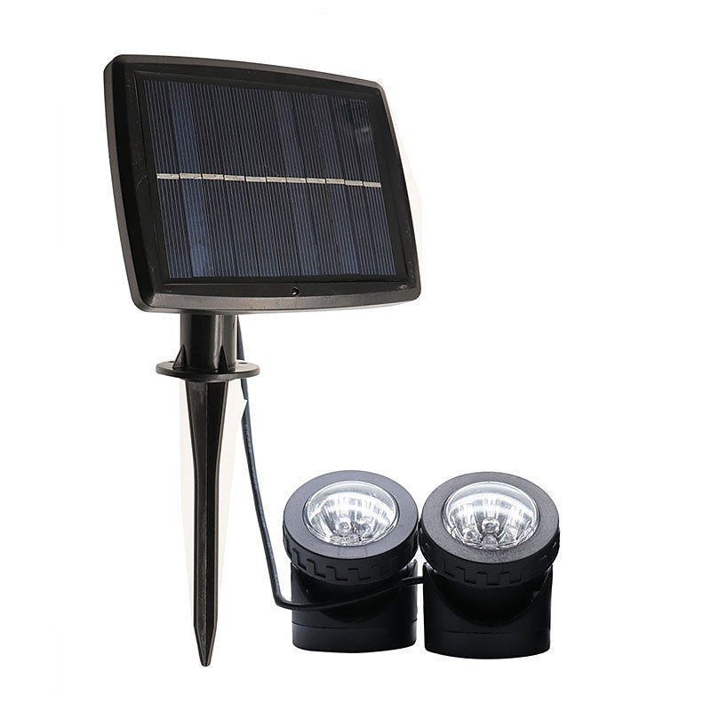 Solar LED Pond Spotlights Submersible Pond Pool Lights with 3 Lamps 18 LEDs Landscape Spotlight Underwater Lights IP68 Waterproof Solar Garden Lights for Pond Garden Fountain Outdoor Lawn Decoration