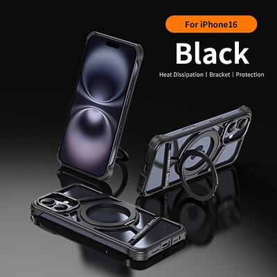 Phone Case For iPhone 17 Pro Max 17 Air 16 15 14 Pro Max 13 Pro Max Back Cover Wallet Case with Stand Holder Magnetic Support Wireless Charging Retro Metal