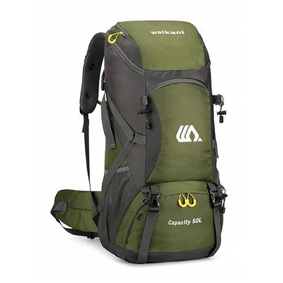 50L Hiking Backpack for Men and Women – Waterproof Outdoor Camping Rucksack with Rain Cover, Adjustable Straps, and Multi-Compartment Storage for Trekking and Travel