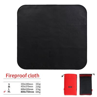 1Pc Outdoor Camping Silicone Fireproof Cloth Durable Heat-Resistant Waterproof Fireproof Mat for BBQ Grill Camping Stove Safe Outdoor Cooking Protection Ideal for Fire Pits Grills and Camping Activities
