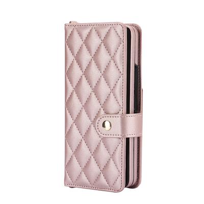 Phone Case For Samsung Galaxy Z Fold 7 Z Fold 6 Z Fold 5 Z Fold 4 Z Fold 3 Wallet Case Four Corners Drop Resistance Shockproof Retro TPU PU Leather