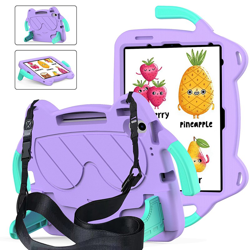 Tablet Case Cover For Apple iPad 10th 10.9'' iPad Air 5th 4th 10.9 ipad 9th 8th 7th Generation 10.2 inch iPad Air 3rd 10.5'' iPad Pro 1st 11'' Handle Pencil Holder Shoulder Strap Cartoon PC