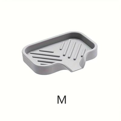 1pc Multipurpose Silicone Sink Organizer - Drainable Soap Dish with Brush and Sponge Holder for Kitchen Bathroom