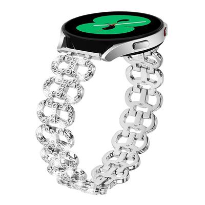 Watch Band for Samsung Galaxy Watch 7/6/5/4 40/44mm, Galaxy Watch 5 Pro 45mm, Galaxy Watch 4/6 Classic 42/46/43/47mm, Watch 3, Active 2, Gear S2 Stainless Steel Replacement Strap Glitter Crystal