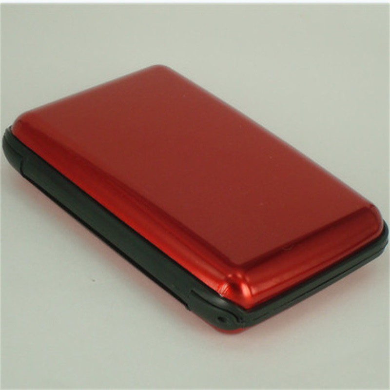 Pocket Business Id Credit Cards Wallet Holder Case Aluminum Metal Men Waterproof Business Id Credit Card Wallet Plastic Pouch