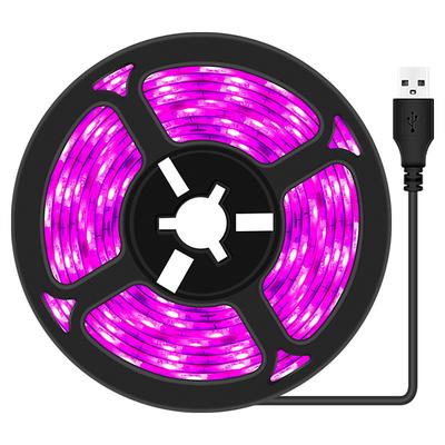 5m LED Grow Light Full Spectrum DC 5V USB Plant Light Grow LED Strip Phyto Lamp for Vegetable Flower Seedling Grow Tent Box IP65