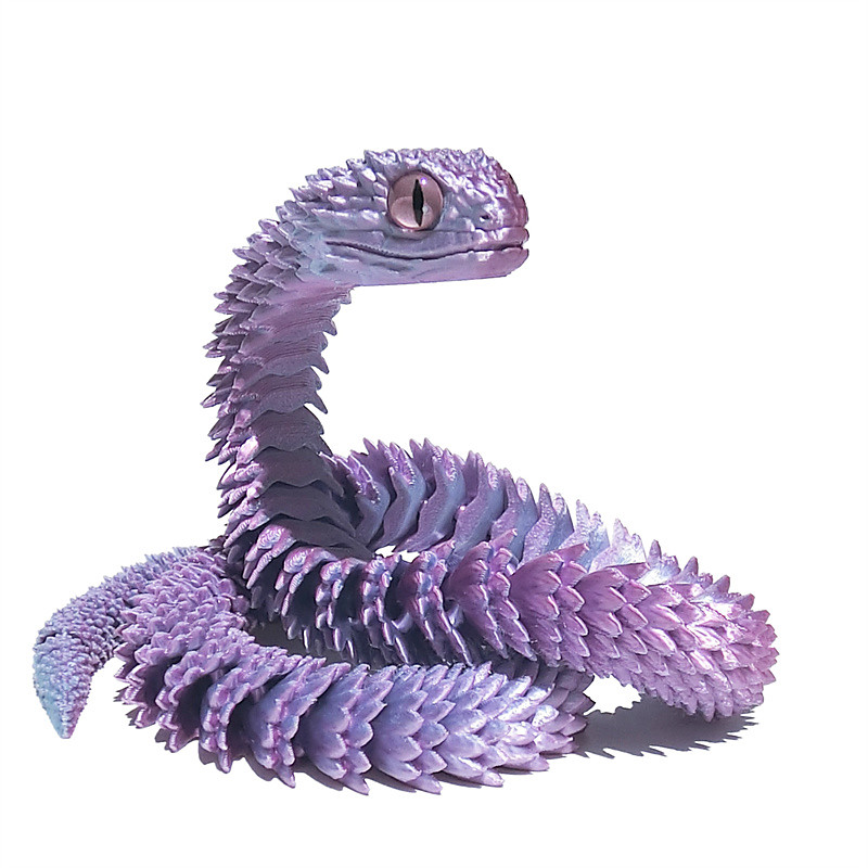 3D Printed Animals Set 3D Printed Snake Toys 3D Printed Articulated Flexible Fidget Toy 3D Printed Animals Exquisite Cute Pet Toy Adults Fidget Toys Christmas Gift