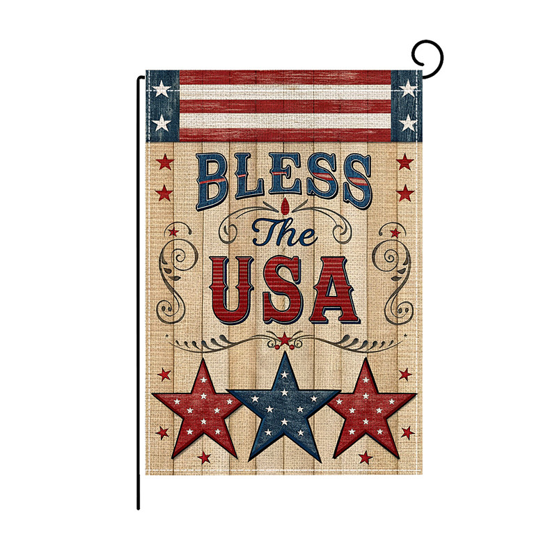 4th of July Independence Day Garden Flag 12 x 18 Inch Yard Flags, Veteran's Day Memorial Day Small Garden Flags for Outside, Outdoor Flags, Holiday Garden Flags for All Seasons
