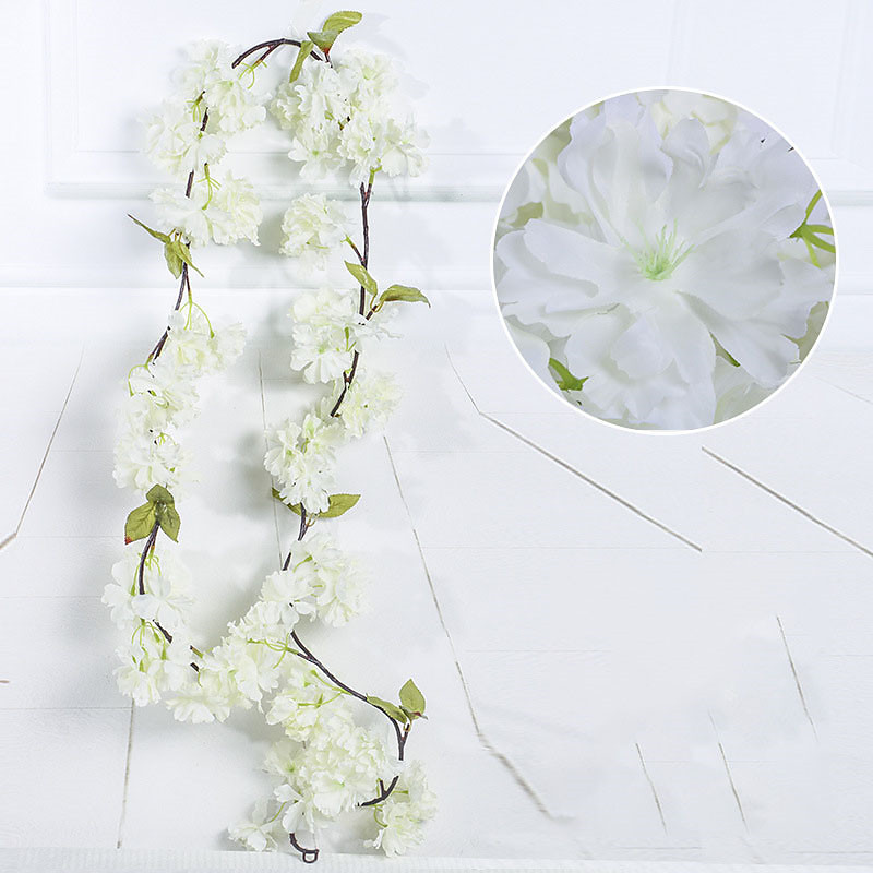 Sakura Rattan Simulation Flower Silk Flower Shape Wedding Decoration Home Venue Decoration,Fake Flowers For Wedding Arch Garden Wall Home Party Hotel Office Arrangement Decoration