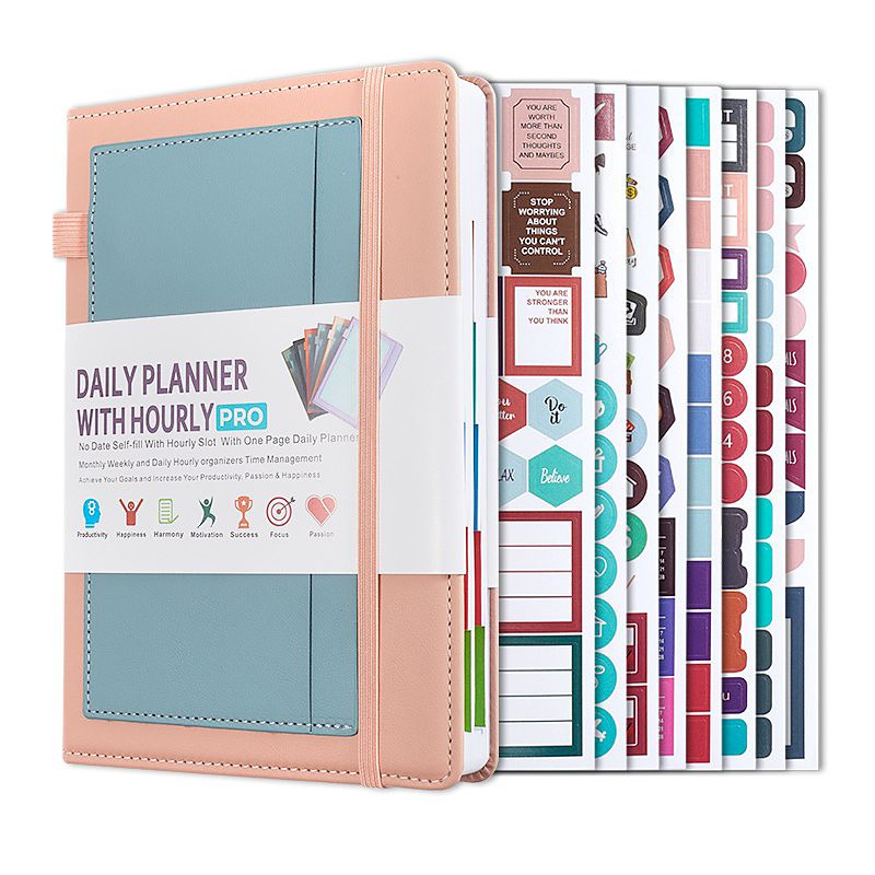 Daily Planner Notebook Productivity Planner Weekly Monthly Planner Appointment Book To-Do List Notebook A5 Size 1 PCS