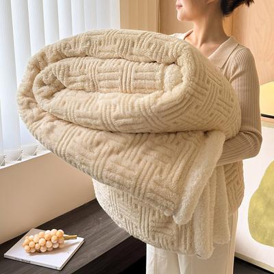 Sherpa Blanket Fleece-Layerd Thick Warm Blanket for Winter Bed Super Soft Fuzzy Flannel Wool Like Reversible Velvet Plush Twin Queen King Weighted Blanket